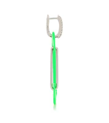 Boucle d'oreille unique Chiara en or blanc 18 ct et diamants | Eéra