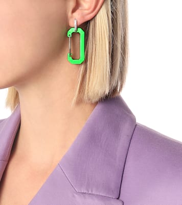 Boucle d'oreille unique Chiara en or blanc 18 ct et diamants | Eéra