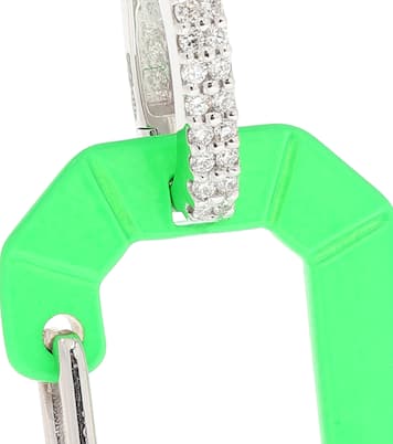 Boucle d'oreille unique Chiara en or blanc 18 ct et diamants | Eéra