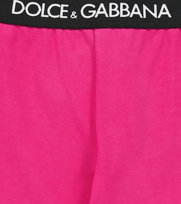 Logo stretch-cotton leggings | Dolce&Gabbana Kids