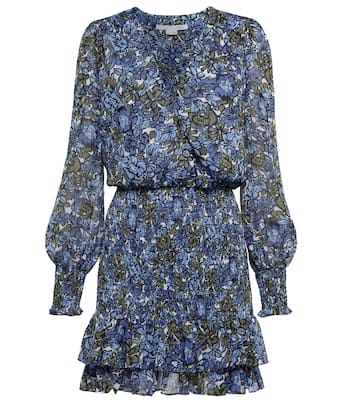 Saera floral shirred minidress | Veronica Beard