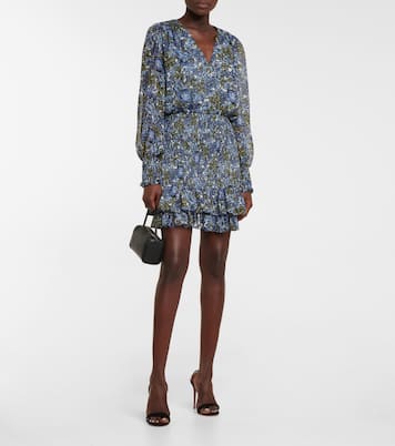 Saera floral shirred minidress | Veronica Beard