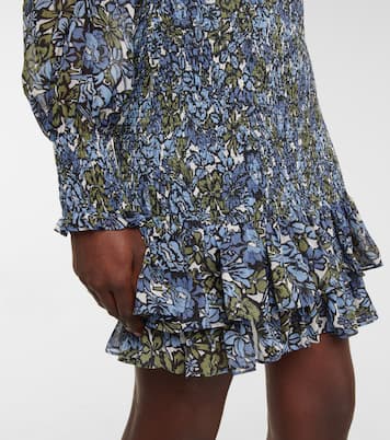 Saera floral shirred minidress | Veronica Beard