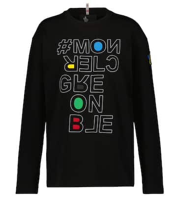 Logo printed cotton jersey top | Moncler Grenoble