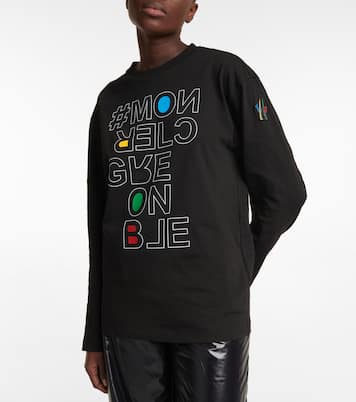 Logo printed cotton jersey top | Moncler Grenoble