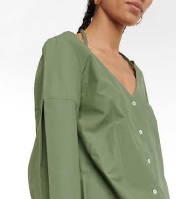 Top halter Ruby en mezcla de algodón | Deveaux New York