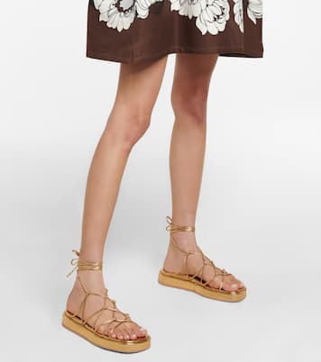 Sandali Minas in pelle con platform | Gianvito Rossi