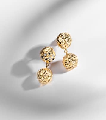 The Inferno 9kt gold earrings with diamonds | Alighieri
