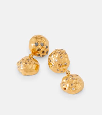 The Inferno 9kt gold earrings with diamonds | Alighieri