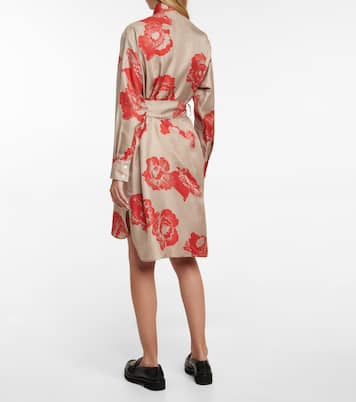 Robe chemise imprimée en soie | Ferragamo
