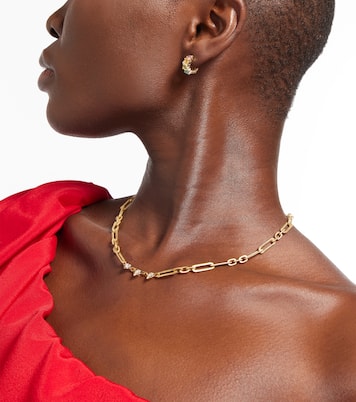 Argollas Mini de oro de 14 ct con gemas y diamantes | Suzanne Kalan