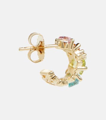 Argollas Mini de oro de 14 ct con gemas y diamantes | Suzanne Kalan