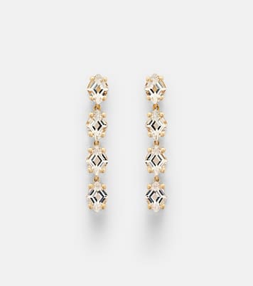 Boucles d’oreilles Kira en or 14 ct et topaze blanche | Suzanne Kalan