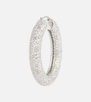 Orecchini a cerchio con cristalli | Jil Sander