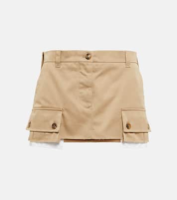 Mini-jupe en coton | Miu Miu