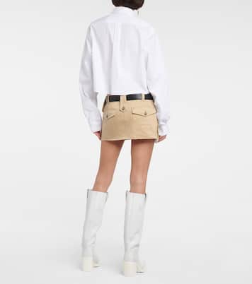 Mini-jupe en coton | Miu Miu
