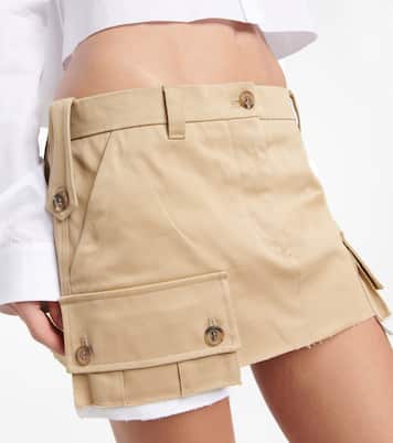 Mini-jupe en coton | Miu Miu