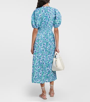 Reine floral cotton midi dress | Poupette St Barth