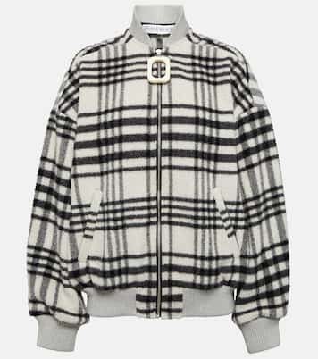Checked wool-blend bomber jacket | JW Anderson