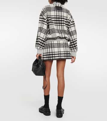 Checked wool-blend bomber jacket | JW Anderson