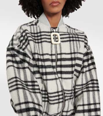 Checked wool-blend bomber jacket | JW Anderson
