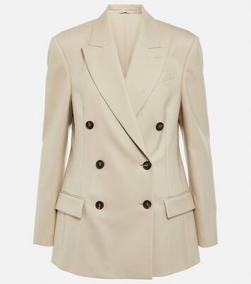 Double-breasted wool blazer | Brunello Cucinelli