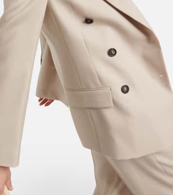 Double-breasted wool blazer | Brunello Cucinelli