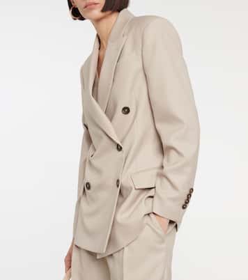 Double-breasted wool blazer | Brunello Cucinelli