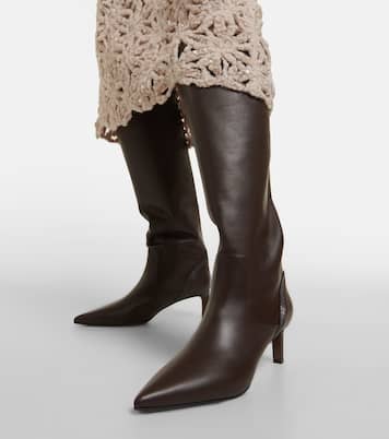 Botas altas de piel adornadas | Brunello Cucinelli