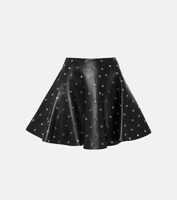 Verzierter Minirock aus Leder | Alaïa