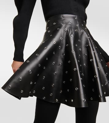 Verzierter Minirock aus Leder | Alaïa