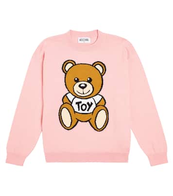 Teddy Bear cotton and wool sweater | Moschino Kids