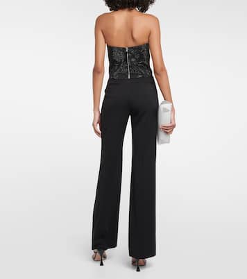 Gabra crystal-embellished bustier top  | Costarellos
