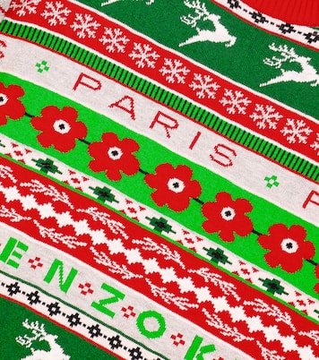 Pullover in misto cotone con intarsio | Kenzo Kids