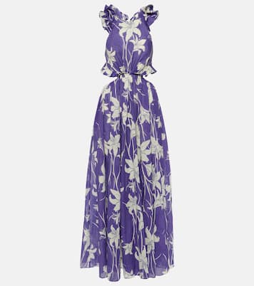 Vestido largo Acadian de algodón floral | Zimmermann