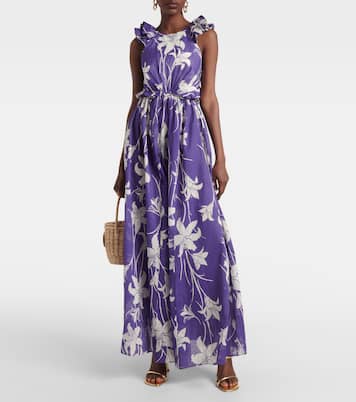 Vestido largo Acadian de algodón floral | Zimmermann