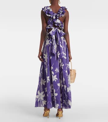 Vestido largo Acadian de algodón floral | Zimmermann