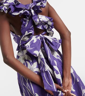 Vestido largo Acadian de algodón floral | Zimmermann