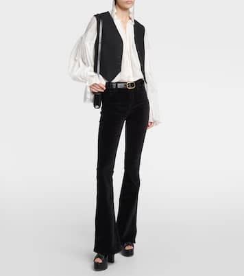 Pantalones flared Le High Flare Velveteen de terciopelo | Frame