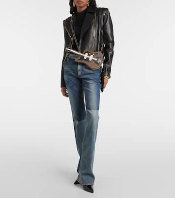Jeans bootcut a vita media | Balmain