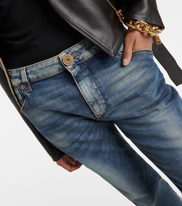 Jeans bootcut a vita media | Balmain