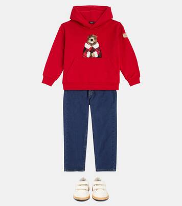 Ball Star printed leather sneakers | Golden Goose Kids