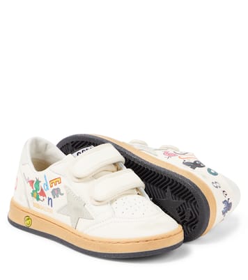 Ball Star printed leather sneakers | Golden Goose Kids