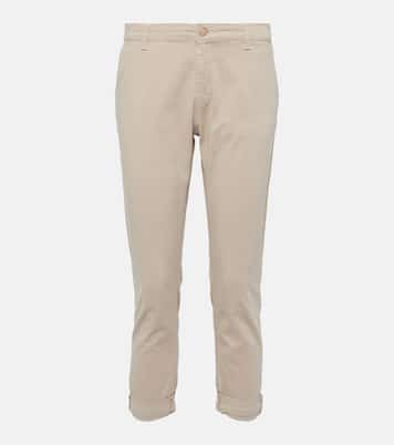 Pantaloni tapered Caden in twill a vita media | AG Jeans