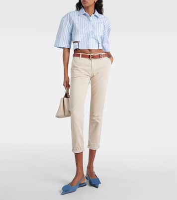 Pantaloni tapered Caden in twill a vita media | AG Jeans
