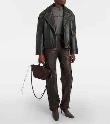 Pantalones rectos de piel | Acne Studios