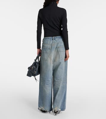Jeans a gamba larga e vita media | Balenciaga