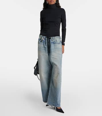 Jeans a gamba larga e vita media | Balenciaga