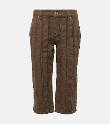 Pantaloni cropped in misto cotone a vita bassa | Blumarine