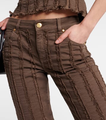Pantaloni cropped in misto cotone a vita bassa | Blumarine
